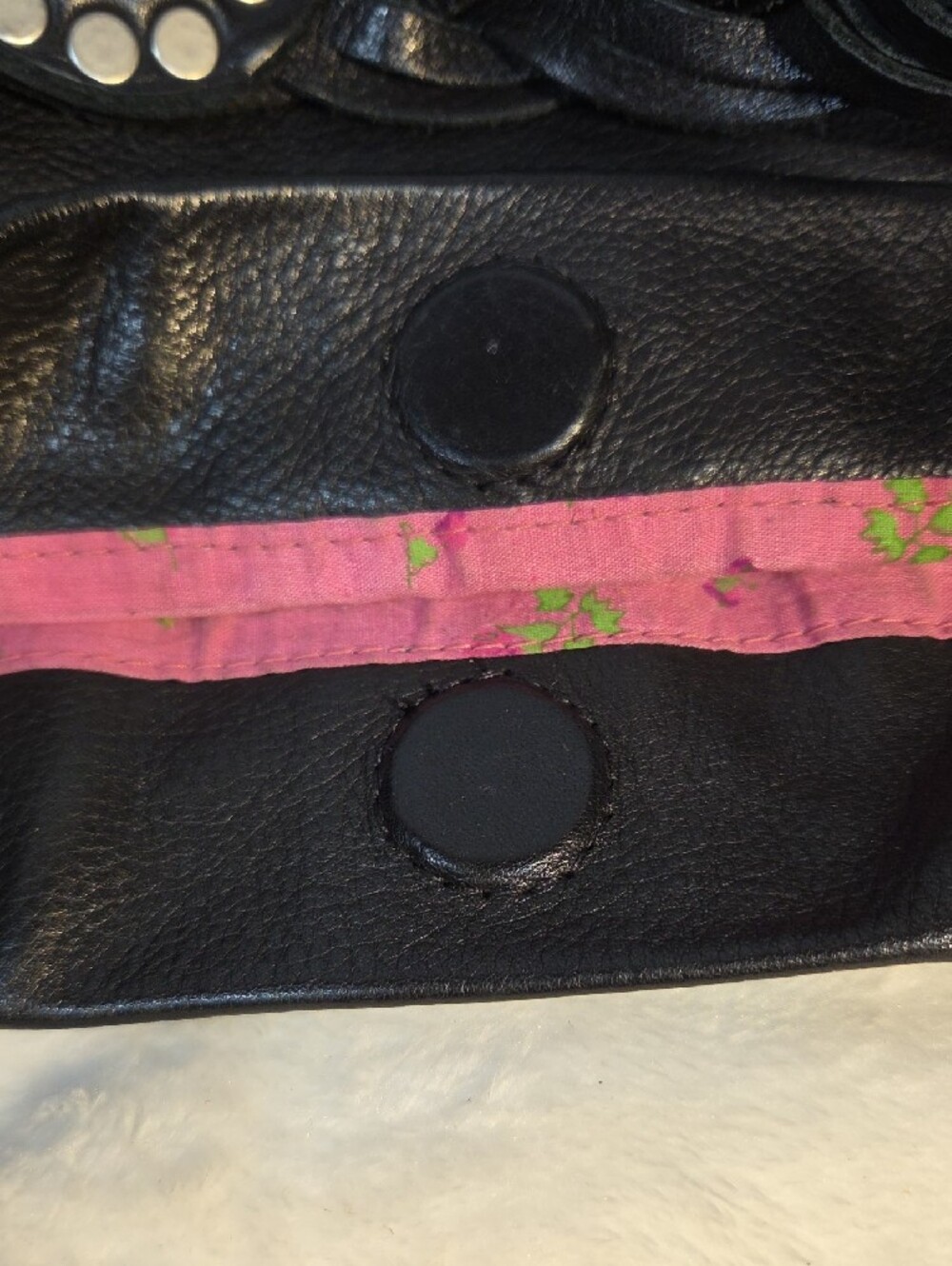 Betsey Johnson Black Braided-Handle Studded Shoulder Bag - Picture 12 of 12